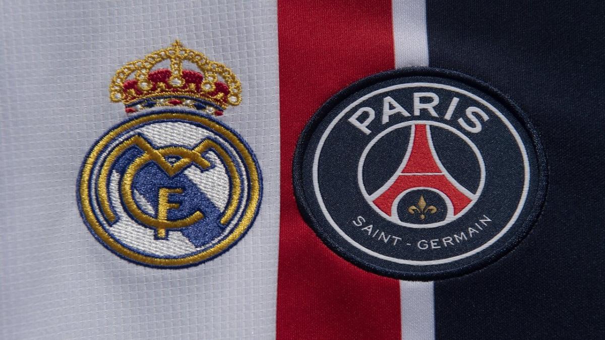Real Madrid and PSG badges